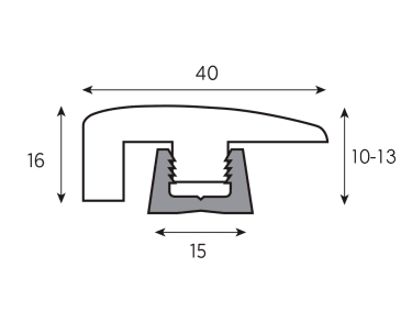 Unfinished End Profile 990mm